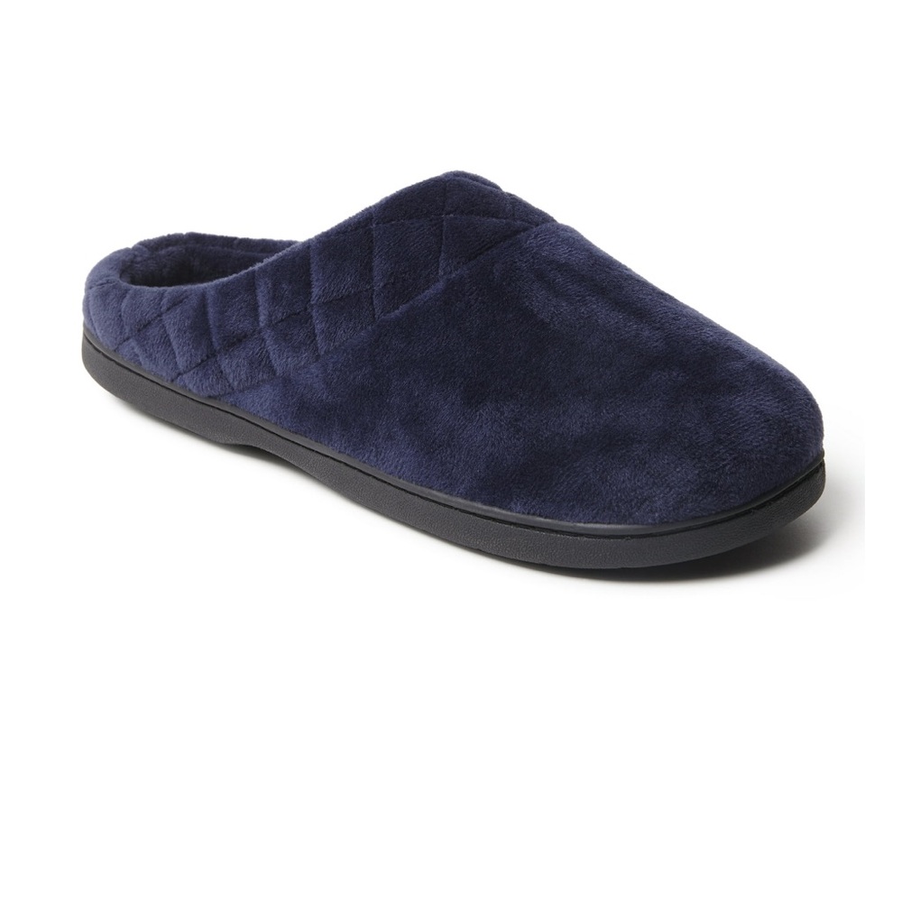 Dearfoams Women’s Navy Blue Peacoat Clog Slippers Size 7 & 8 Darcy Quilted Cuff